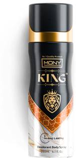 Mony King Deodorant Body Spray 24 Hours Long Lasting ,Premium,Luxurious Fragrance Perfume Body Spray  -  For Men & Women