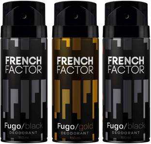 French Factor Deodorants men combo pack Fugo Black & Fugo Gold | Deodorant body Spray for men Deodorant Spray  -  For Men