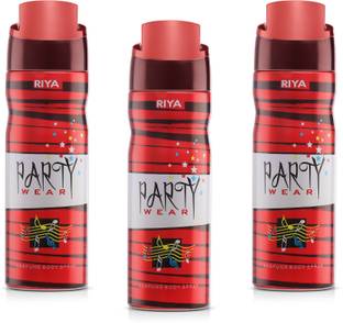 रिया Party Wear Unisex Body Spray Deodorant Pack Of 3 200 Ml Each  -  पुरुषों और महिलाओं के लिए