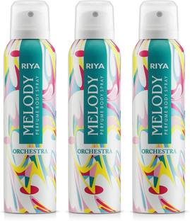 RIYA Melody Orchestra Body Spray |Deodorant for Unisex | Pack Of 3 150 Ml Each Deodorant Spray  -  For Women