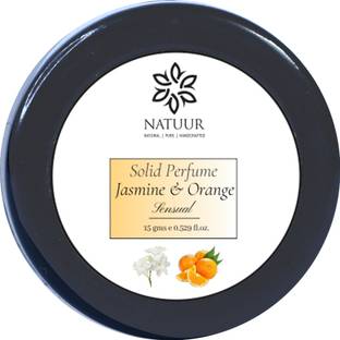 NATUUR Solid Perfume Jasmine & Orange Sensual 15g - Ideal for Day or Evening Wear Deodorant Cream  -  For Men & Women