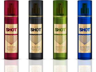 LAYER'R Shot Alpine Fresh + Forest Spice + Fiery Pride and Black Noir Body Spray Combo Body Spray - For Men