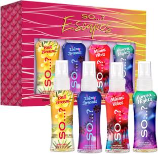 So...? Escapes Jet Set (4x50ml body mists) | Fruity, Citrus, Floral Fragrance mist Body Mist  -  For Women