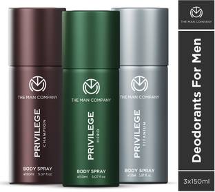 THE MAN COMPANY Champion, Hero & Titanium Privilege Deodorant for Men Body Spray  -  For Men