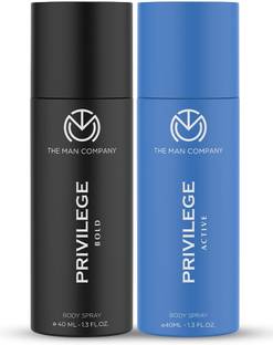 THE MAN COMPANY Dynamic Duo | Bold Deo 40ml + Active Deo 40ml Deodorant Spray  -  For Men