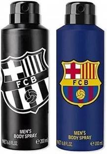 FC Barcelona Original Black & Blue Combo Deodorant Spray - For Men (400 ml, Pack of 2) Body Spray  -  For Men