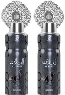 ARABIYAT Al Faris Pack of 2 Deodorant Spray  -  For Men & Women
