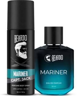 BEARDO Mariner Perfume & Captain Jack Body Spray | Strong & Long Lasting Fragrance Body Spray  -  For Men