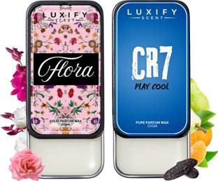 Luxify Scent Solid Perfume Combo | Flora & CR7 | Long Lasting Luxury Fragrance | Deodorant Cream  -  For Men & Women