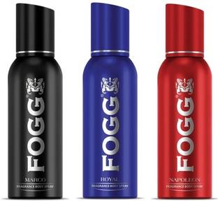 FOGG Marco + Royal + Napoleon - 175ml Each (Pack of 3) Body Spray  -  For Men