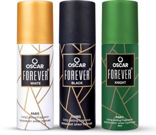 OSCAR Forever White, Black & Knight Unisex Deodorants Body Spray 40ML Each Deodorant Spray  -  For Men & Women