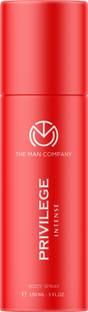 THE MAN COMPANY Deodorant For Men - Privilege Intense | Premium Fragrance | Long-lasting Freshness | Perfect For Everyday Use | Protects Against Body Odour | Makes You Strong & Fierce | Lemon, Cinnamon & Oakmoss - 150ml Deodorant Spray  -  For Men