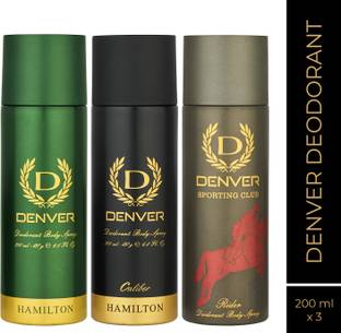 DENVER Hamilton, Caliber & Rider Combo Deodorant Spray  -  For Men