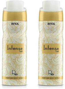 RIYA Intense Gold Body Spray Deodorant For Unisex Pack Of 2 200 Ml Each Deodorant Spray  -  For Men & Women