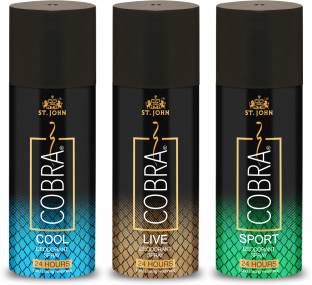 ST-JOHN Cobra Deo Live Cool & Sport Deodorant Spray  -  For Men & Women