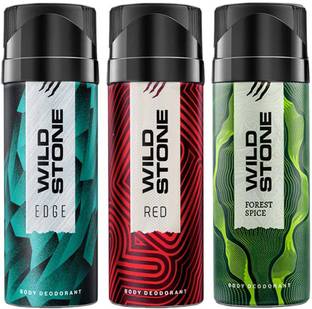 Wild Stone edge,forest spice, red deodorant combo Body Spray  -  For Men