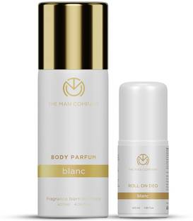 THE MAN COMPANY Fantastic Blanc Duo | Body Spray 120ml & Roll On 55ml Deodorant Spray  -  For Men