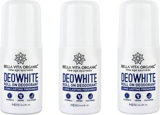 Bella vita organic DeoWhite Deodorant Roll On Under Arm Skin Whitening & Lightening- Men(Pack of 3) Deodorant Roll-on  -  For Men