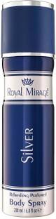 ROYAL MIRAGE Silver Body Spray  -  For Men