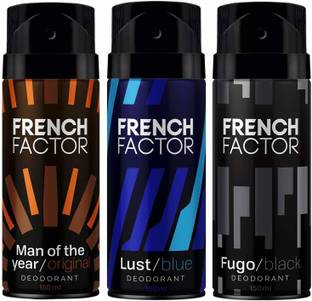 French Factor Man of the year, Lust Blue & Fugo Black Deodorant Spray  -  For Men