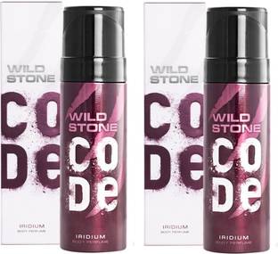 Wild Stone CODE Iridium Body Spray (120 ml each) Deodorant Spray  -  For Men