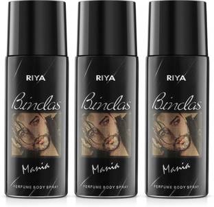 RIYA Bindas Body Spray Deodorant For Men | Pack Of 3 150 Ml Each Deodorant Spray  -  For Men