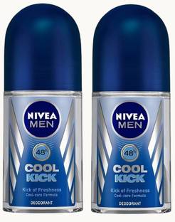 NIVEA new MEN COOL KICK DEODORANT ROLL-ON EACH 50ML Set of=2 Deodorant Roll-on  -  For Men