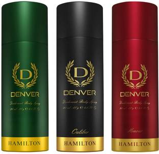 DENVER Hamilton, Caliber and Honour Body Spray  -  For Men