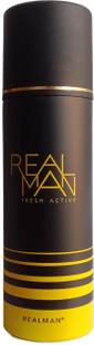 Real Man NEW FRESH ACTIVE PACK OF (1X150ML) Deodorant Spray  -  For Men & Women