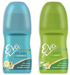 EVA Soft & Splash Roll On Combo|For Fresh & Smooth Deodorant Roll-on  -  For Women
