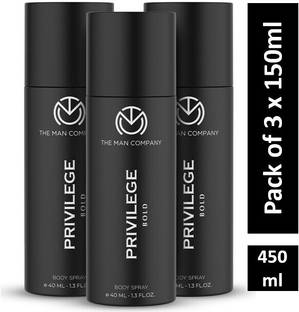 THE MAN COMPANY Privilege Bold Long Lasting Deodorant Combo Pack of 3 Deodorant Spray  -  For Men