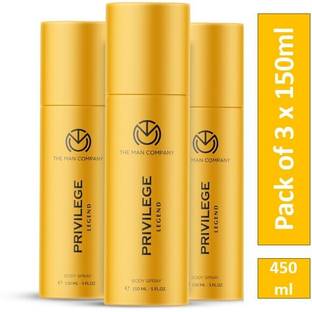 THE MAN COMPANY Privilege Legend Deodorant Combo Pack of 3 Deodorant Spray  -  For Men