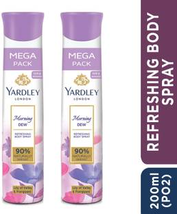 YARDELY LONDON Morning Dew with Lily of Valley & Frangipani Fragrance Refreshing Body Deodorant Spray  -  For Women