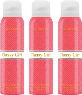 La French Classy Girl long lasting women body spray Deodorant Pack 3 Body Spray  -  For Women