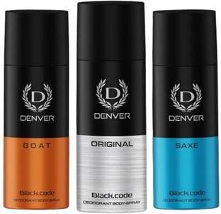 DENVER Black.code Original | Saxe | GOAT Deodorant Spray  -  For Men