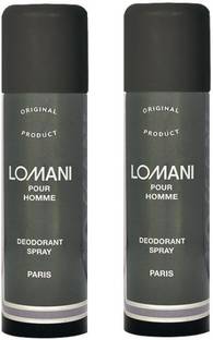 LOMANI Paris Pour Homme Deodorant Spray 200ml (Pack of 2) Deodorant Spray  -  For Men