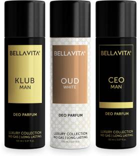 BELLAVITA Deo Men's Body Parfum Combo|Long Lasting fragrance, with Woody & Citrus Notes| Deodorant Spray  -  For Men