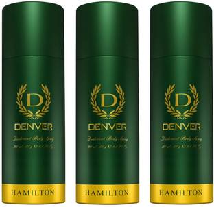 DENVER Hamilton Combo (Pack of 3) Deodorant Spray  -  For Men