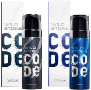 Wild Stone CODE Titanium & Platinum Combo (120 ml each) Deodorant Spray  -  For Men