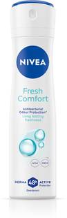 NIVEA Fresh Comfort Deo, Odour Free, Floral Scent, Long Lasting 48h Derma Protection Deodorant Spray  -  For Women