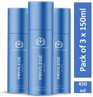 THE MAN COMPANY Privilege Active Long Lasting Deodorant Combo Pack of 3 Deodorant Spray  -  For Men