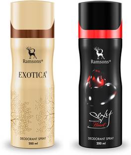 RAMSONS Exotica & SexyHeart Deodorant Combo Deodorant Spray  -  For Men & Women