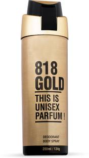 HP 818 Gold Luxurious Floral Amber Deo Longlasting for Special Occasions Body Spray  -  For Men