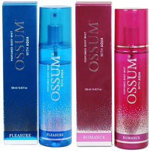 OSSUM Perfume PLEASURE & ROMANCE 115ml x 2 Body Mist  -  For Women