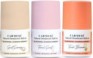 Carmesi Floral Sunset + Fresh Blossom + Sweet Summer Natural Underarm Deodorant Roll-on  -  For Women