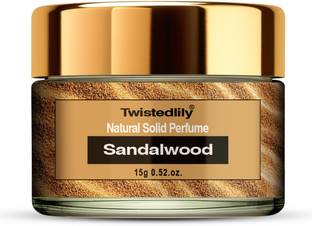 TWISTEDLILY Solid Perfume Scent Sandalwood (15gms. 0.52.oz)Non-Greasy Perfume Wax| Deodorant Cream  -  For Men & Women