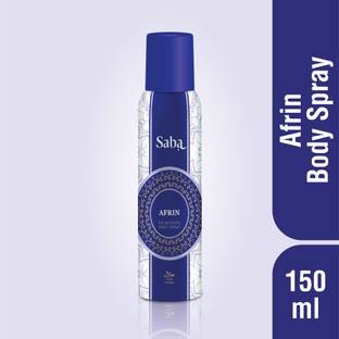 Saba Afrin Vegan Perfumed Body Spray | NO Paraben, NO Alcohol Long Lasting Perfume Body Spray  -  For Women