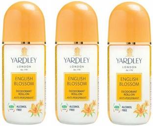 Yardley London 3 English Blossom Deodorant Roll-on - For Men & Women(Pack of 3) Deodorant Roll-on  -  For Men & Women