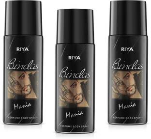 रिया Bindas Body Spray Deodorant For Men's Pack Of 3 150 Ml Each  -  पुरुषों के लिए