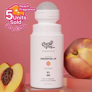 Chemist at Play 5% AHA Underarm Roll On | Lactic Acid? for Men & Women - Peach Fragrance Deodorant Roll-on  -  For Men & Women